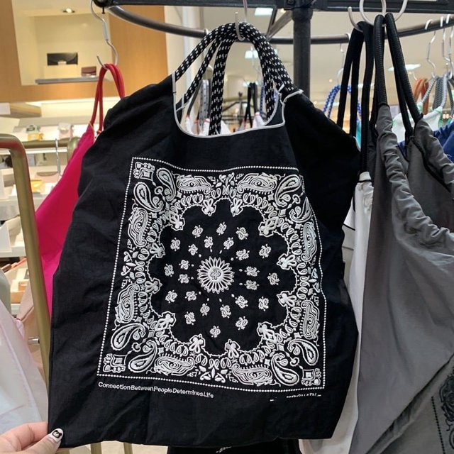 Bolso de mano de lona con bordado de flores de anacardo para mujer, bolso cruzado de nailon, bolso de hombro portátil plegable