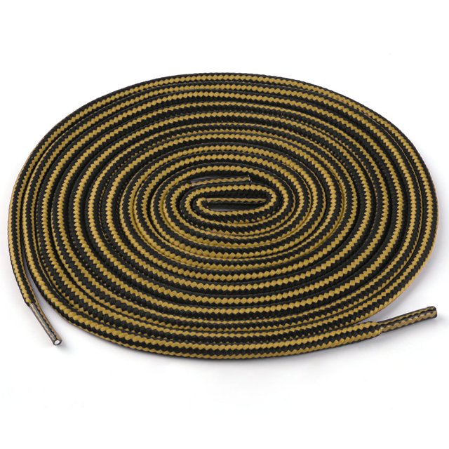 3 Pares de cordones Cintilla Agujetas Reflejantes Elásticas En Forma Redonda uxcell Amarillo Oscuro negro 70cm
