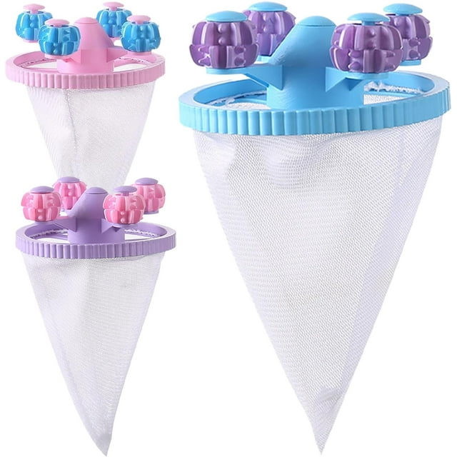 Laundry Hair Catcher, Conical Washing Machine Lint Collector | Lint Cleaning Tool Reusable Floating Hair Filtering Mesh Removal for Shower Daily Use Travel Outdoor Bathtub Home Laundry