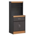 thumbnail image 1 of Hodedah 54" Tall Kitchen Cabinet with 1-Drawer in Black-Beech, 1 of 4