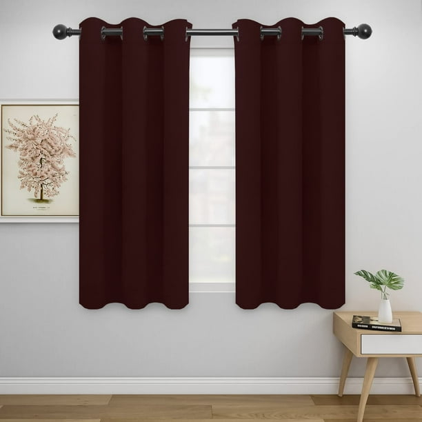 Cortina Easy-Going, 2 paneles, 107 x 137 cm, color vino opaco