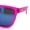 Fuchsia - Blue Mirror, variant on Polarized Mens Kush Color Mirror Pop Sport Horn Rim Sunglasses [Black - Orange Mirror]