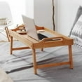 thumbnail image 6 of Clearance! Breakfast in Bed Tray for Eating, 15 x 11 Inch Bed Table Tray with Folding Legs & Handles, Bamboo Food Lap Trays Fits for Adult Kids Eating/TV/Surgery Recovery by Easoger, 6 of 9