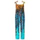 thumbnail image 3 of Gibobby Monos de Moda Mono informal con estampado floral y tirantes ajustables para mujer(Aqua， M), 3 of 4
