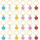thumbnail image 1 of 24 llaveros de flores de 6 colores, de aleación de esmalte de 1,77 pulgadas, con colgante de esmalte para bolsos y accesorios de cartera., 1 of 5