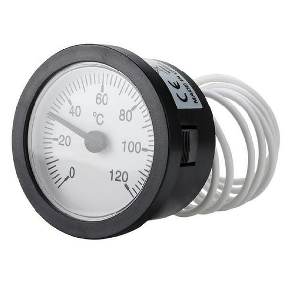 Dial Thermometer With Sensor Capillary Gauge 0-120°C For Water Liquid & Oil