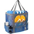 thumbnail image 1 of Bolsa de playa Bluemesh, bolsa de playa grande, bolsa de natación, bolsa de malla plegable para su viaje familiar a la playa, 1 of 5