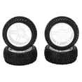 thumbnail image 2 of 4 Uds ruedas RC neumáticos de Rally de 75mm goma para Wltoys 144001 1/14 RC reemplazo de reparación de automóviles todoterreno blanco, 2 of 8