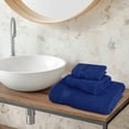 thumbnail image 4 of MALLONI HOME Ultra Soft 3 Pack Cotton Towel Set, Contains a Bath Towel 28x55 inch, a Hand Towel 16x24 inch & a Wash Coth 12x12 inch, Ideal Everyday use, Compact & Lightweight - Navy Blue, 4 of 6