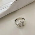 thumbnail image 6 of Cheer US Women Stainless Steel Ring Band Silver Tone Black Skull Hand Bone, 6 of 8