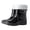 Black, variant on Women's -Lined Short Rain Boots Waterproof, Anti-, Thick Sole Platform Winter Wet Weather Shoes Pink 35
