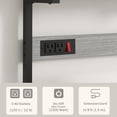 thumbnail image 3 of Distressed Grey Kitchen Baker's Rack with Power Outlet & Adjustable Shelves - Coffee Bar Station for Living Room, Dining & Entryway Storage (53.9" H), 3 of 7