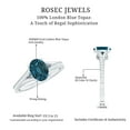 thumbnail image 5 of Rosec Jewels 1.75 CT Split Shank Solitaire Ring with London Blue Topaz and Diamond, 925 Sterling Silver, US 3.00, 5 of 8