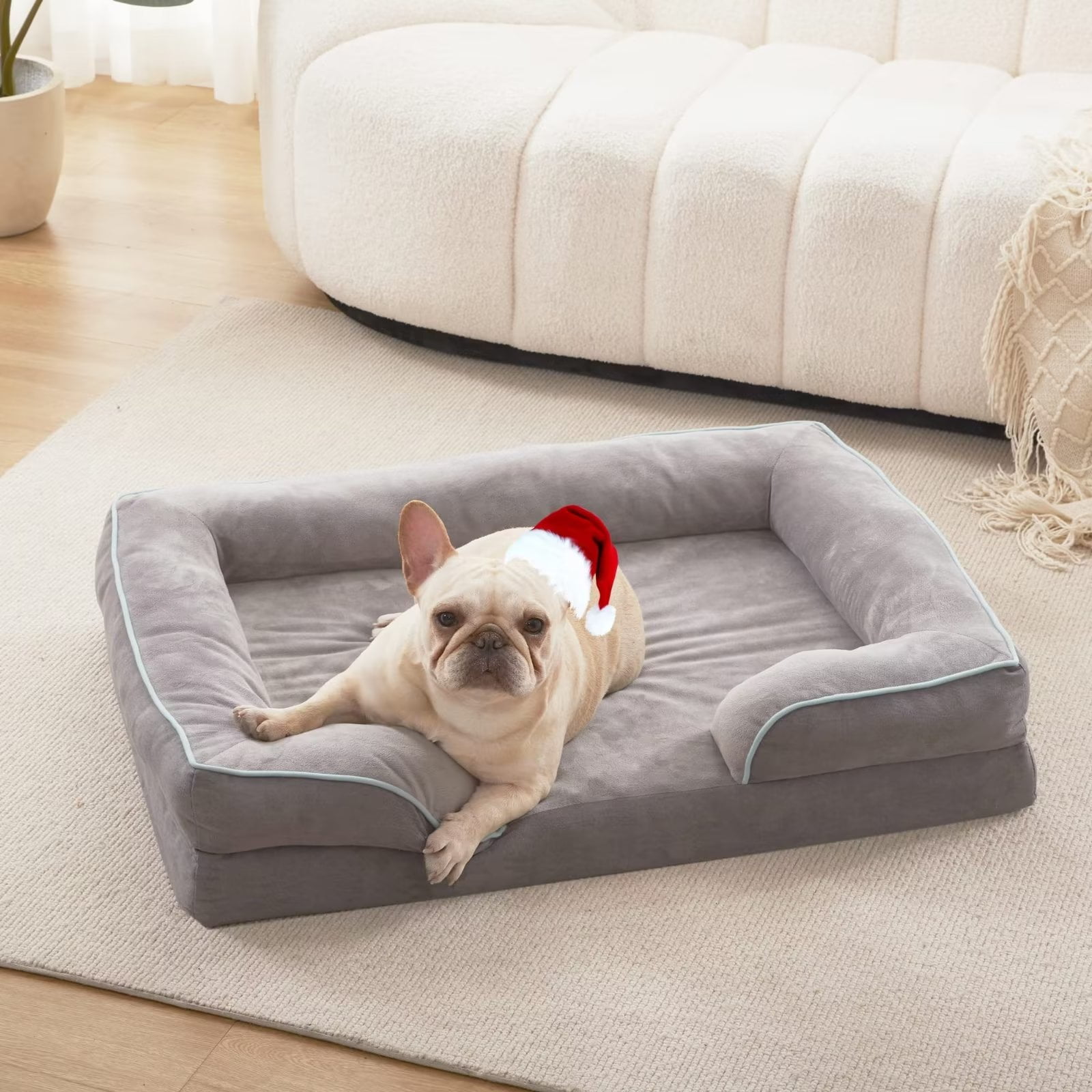 Orthopedic Dog Bed, Waterproof Thick Foam Dog Bed Sofa with Machine