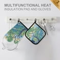 thumbnail image 4 of Yayeee Oven Mitts and Pot Holder Set of 2 Heat Resistant Kitchen Gloves Baking Hot Pad, Beige Tree, 4 of 5