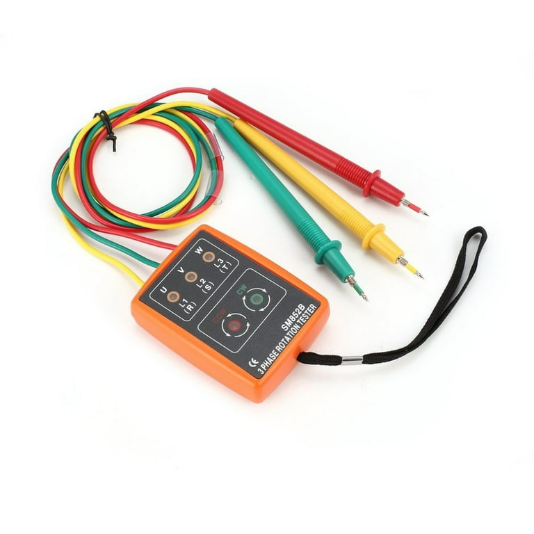 SM852B 60V ~ 600V AC testeur de Rotation à 3 phases détecteur d'indicateur  de Phase numérique LED Buzzer compteur de séquence de Phase testeur de  tension