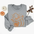 thumbnail image 3 of Ounisa Halloween Thanksgiving Crewneck Sweatshirts for Women Spooky Bat Ghost Pumpkin Printed Sweatshirt Oversized Crewneck Long Sleeve Pullover, 3 of 3