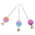 thumbnail image 3 of Cute Parrot Birds Toy Two-color Bell Sounding Hanging Swing Ball Rattle For Climbing Biting Chewing Pet Supplies (random Color), 3 of 7