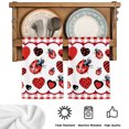 thumbnail image 5 of Red Ladybugs Kitchen Towels Set of 4, Modern Love Heart Checkered Plaid Absorbent Dish Towels for Kitchen, Microfiber Hand Towel, Quick Drying Tea Towel for Cleaning Decorative Dishcloths, 5 of 7