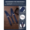 thumbnail image 3 of MOJOGO Vintage Suspenders for Men 1.5 In Y-Back Suspenders for Belt with 3 Supportive Snap Loop Dark Gray Free Size, 3 of 9