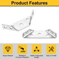 thumbnail image 3 of 10Pcs Furniture Corner Connector, Triangle Shelf Support Brackets, Metal Angle Brace Bracket Fasten Connector for Wood Shelves Furniture, Silver, 3 of 5