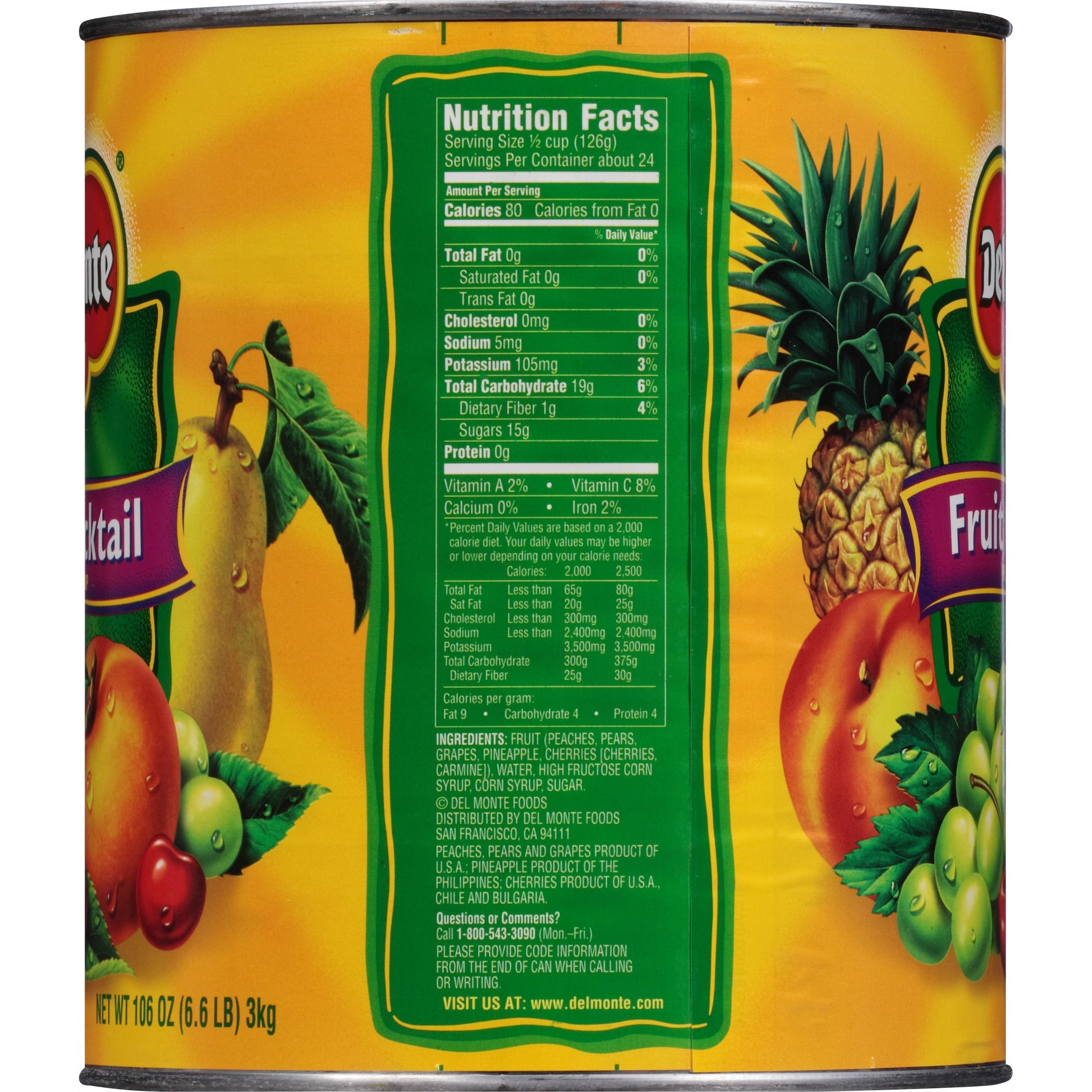 Del Monte Fruit Cocktail in Light Syrup, 106 oz can