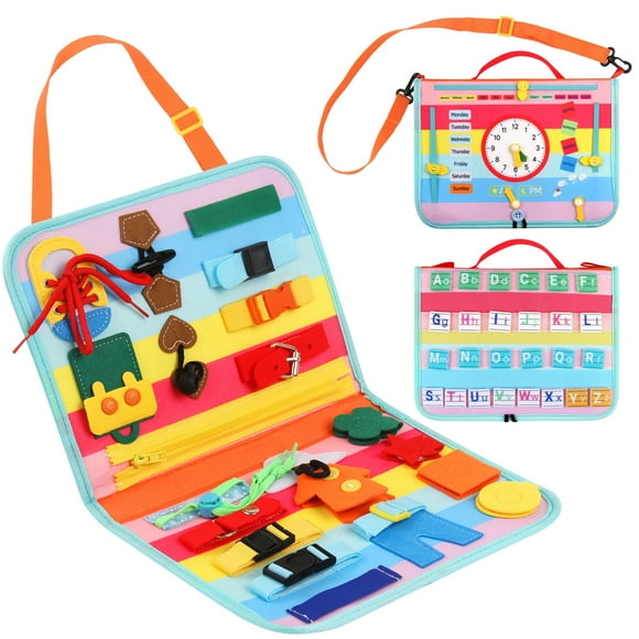 Montessori Early Learning Board Felt Busy Board, Kids Preschool Activity Education Travel Toy, Autism Toys Alphabet Spelling Toys, Gift for Boys Girls Toy for Kids,A1