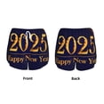 thumbnail image 3 of Balery 2025 Happy New Year 3 Pantalones cortos deportivos para mujer con forro y dos bolsillos, elásticos, para entrenamiento, gimnasio, yoga-X-Large, 3 of 7