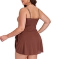 thumbnail image 5 of Nuoqisi Women Plus Size One Piece Swimsuit, Plain Flowy Tummy Control Swimdress, Push Up Full Coverage Beachwear 2026, 5 of 8
