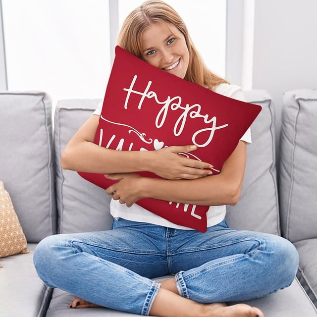 Funda de Almohada Estampada de Lino, Funda de Almohada Navideña, Funda de Almohada para Sofá de Sala de Estar