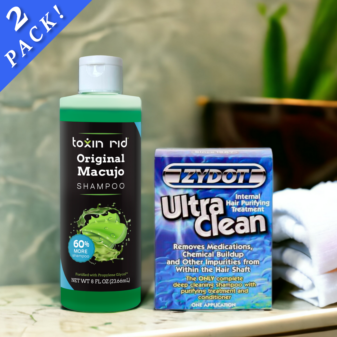Toxin Rid Original Macujo Shampoo & Zydot Ultra Clean Deep Cleanse, All  Pollutants, Residual Medications, Nicotine, Alcohol, Chlorine