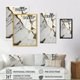 thumbnail image 4 of Designart Abstract Geode Marble White And Gold I Canvas Wall Art, 4 of 5