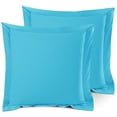 thumbnail image 2 of (2 pack) Nestl Pillow Sham Set of 2, Premium 1800 Series Double Brushed Bed Pillow Cases, Beach Blue, Euro 26" X 26", 2 of 6