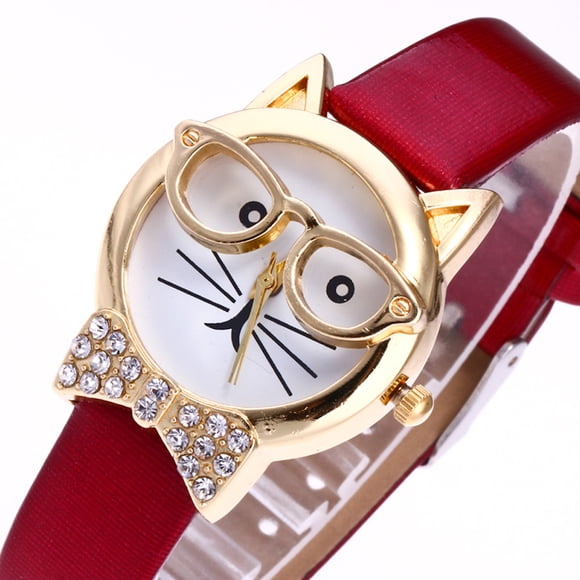 RKSTN Watches for Women Cute GlassesAnalog Quartz Dial Wrist Watch Watches