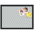thumbnail image 2 of PinPix 21x15 Custom Cork Bulletin Board Quatrefoil Grey Poster Board Has a Fabric Style Canvas Finish, Framed in Quatrefoil Grey, by ArtToFrames (PinPix-284), 2 of 6