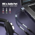 thumbnail image 4 of SURJDE USB to 3.5mm Jack Audio Adapter USB Sound Card Jack Audio Adapter with 3.5mm Headphone and Microphone Jack Compatible with PC,Laptop,Linux, Desktops,PS4，PS5and More Device, 4 of 7
