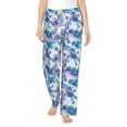 thumbnail image 2 of Lsque Icy Blue Snowflakes Print Women's Pajama Pants, Lounge Pant - Comfortable Home Wear,Elastic Waistband, Stylish Design-Large, 2 of 9