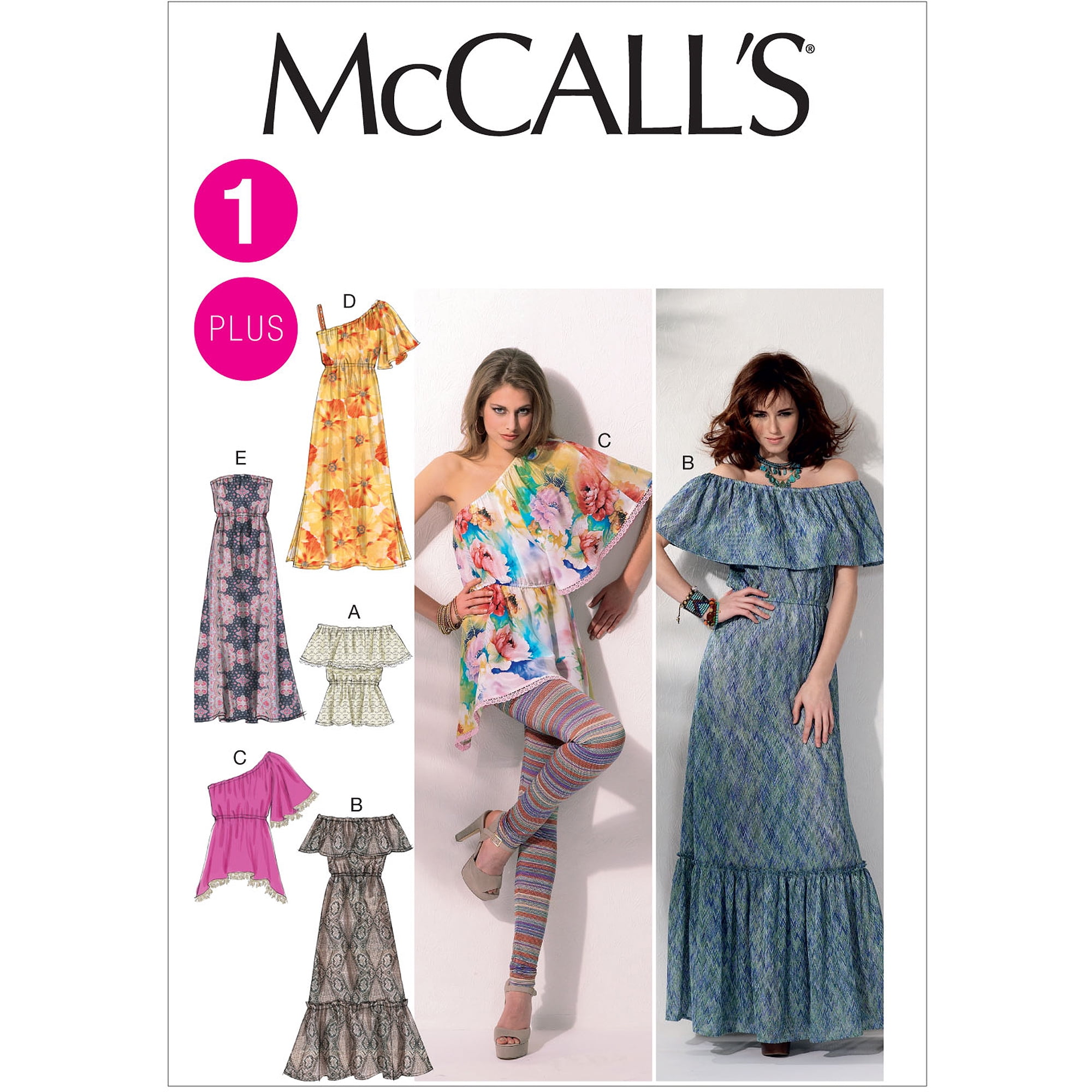 McCall's Pattern Misses' and Women's Tops and Dresses, B5 (8, 10, 12