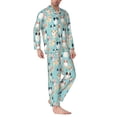 thumbnail image 2 of Bingfone Men's Pajama Set 2 Piece Loungewear PJs, Long Sleeve with Pajama Pants-Colorful Dog, 2 of 7