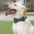 thumbnail image 5 of Laklulu Christmas Dog Collar Adjustable Snowflake Pattern Green with Bow Tie in 4 Sizes, 5 of 5