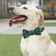thumbnail image 5 of Laklulu Collar navideño para Perro, Ajustable, diseño de Copo de Nieve, Verde, con Pajarita, en 4 tamaños, 5 of 5