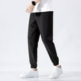 thumbnail image 2 of Hauaitttt Mens Guard Pants Loose Ice Silk Solid Sports Leggings Flat Front Pants Mens Big and Tall Little Fuzzy Mens Scrub Pants with Pockets Trousers Men 10 M Loose Pants with 6 Men Men's Open Leg, 2 of 9