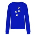thumbnail image 4 of Tawop Womens Sweatshirts Womens Top Sweatshirt Crew Neck Long Sleeve Graphic Dog Blue M, 4 of 6