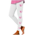 thumbnail image 2 of YUWHUA Women's High Waisted Leggings Breast Cancer Awareness Petite Purple Joggers Ladies Yoga Pants, 2 of 5