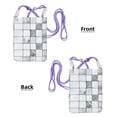 thumbnail image 4 of Multi-Color Cross-Body Handbag 8.27×5.91in Waterproof, Scratch-Resistant And Odor-Free Detachable Shoulder Strap Silver Checked Hand-Drawn Sketch_3, 4 of 8