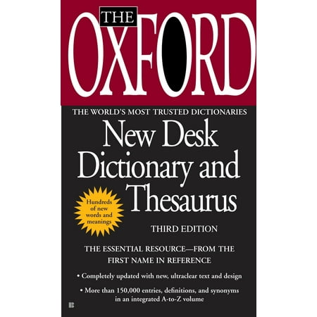 The Oxford New Desk Dictionary And Thesaurus Third Edition