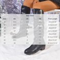 thumbnail image 3 of Women's Round Toe Low Heel Knee High Boots PU Leather Slouchy Slip on Comfortable Plus Size Fall Winter Boots for Casual Outdoor Wear Black, 3 of 5