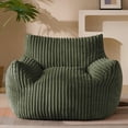 thumbnail image 1 of Puf gigante de felpa Gericco para adultos con reposabrazos, color verde, 1 of 8