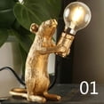 thumbnail image 1 of Lámpara de noche decorativa de resina para dormitorio, luz ambiental blanca, compañera perfecta para la mesita de noche (incluye bombilla) Lámpara de mesa caprichosa con forma de ratón, 1 of 5