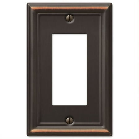 1 Pc, Amerelle Chelsea Aged Bronze 1 Gang Stamped Steel Decorator Wall Plate 1 Pk